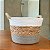Cesto Organizador Em Fibra Natural Cinza 17x23cm - Imagem 3