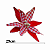 Pick Natalino Flor Poinsetia Xadrez c/ Branco 29cm - Imagem 2