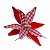 Pick Natalino Flor Poinsetia Xadrez c/ Branco 29cm - Imagem 1