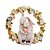 Guirlanda Decorativa Coelhos Flower 26x25x9cm 1038137 Cromus - Imagem 1