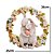 Guirlanda Decorativa Coelhos Flower 26x25x9cm 1038137 Cromus - Imagem 3