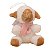 Mini Pelucia Ovelha Pingente Rosa Candy 13cm 1067179 1Un - Imagem 1