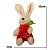 Mini Coelho Pingente Laranja 12cm 1020049 1Un Cromus - Imagem 3