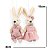 Mini Coelho Pingente Casal Rosa Candy 15cm 1066691 1Un - Imagem 3
