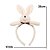 Tiara Cabeça De Coelho Marrom C/ Bege 1039457 C/1 UN - Imagem 3
