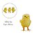Pintinhos Decorativos Amarelo C/3pc1054856 8x6x5cm (AxLxC) - Imagem 1