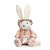 Coelho Da Páscoa Chiclete Menina C/ Chapeu 30cm 1067680 Cromus - Imagem 1
