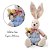 Coelho Da Páscoa Patchwork Azul Sentado 20cm 1067503 Cromus - Imagem 2