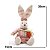 Coelho Da Páscoa Patchwork Rosa Sentado 20cm 1067503 Cromus - Imagem 3