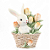 Mini Coelho Da Páscoa La Belle Cesta De Flores 1064484 11,5cm - Imagem 1