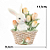 Mini Coelho Da Páscoa La Belle Cesta De Flores 1064484 11,5cm - Imagem 3