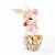 Mini Coelho Da Páscoa La Belle Chapeu E Flores 1064477 10,5cm - Imagem 1