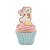 Coelho de Pascoa Pastries Coelho Cupcake 1050394 15,5x9,5x9m (AxLxP) - Imagem 1