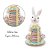 Coelho de Pascoa Pastries C/Macarons 1050391 26,5x16x15m (AxLxP) - Imagem 2