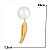 Lupa Decorativa Pena Dourada 16365 23x7,5x1,5cm Mart - Imagem 5