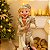 Boneco Pierrot Decoração Natal Rosa 1,20x30cm - Imagem 2
