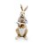 Coelho Decorativo Em Resina C/livro Bege 39x15x19cm 1014560 - Imagem 1
