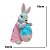 Mini Coelho Da Páscoa Ovo azul C/Rosa Fan67304 10cm - Imagem 5