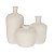 Kit Mini Vaso Cerâmico Bege 19795 P7,5cm M10cm G13,5cm Mart - Imagem 1