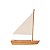 Escultura Decorativa Barco Em Madeira 20400P 30x25x9cm - Imagem 1