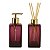 Kit Para Banheiro Saboneteira e Difusor  De Vidro Vinho 240ml - Imagem 1