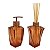 Kit Para Banheiro Saboneteira e Difusor  De Vidro Laranja 280ml - Imagem 1
