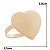 Porta Guardanapo Heart de Zamac Dourado 4cm x 3,5cm Lyor - Imagem 3