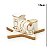 Castiçal Porta Vela Trem Branco Ouro 13cm C/1 Unid 1058765 - Imagem 5