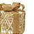 Caixa De Presente Decorativa Com 20 Led Cru / Ouro 6AA 1068567Cromus - Imagem 4