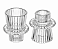 Candelabro Castiçal Porta Velas de Vidro 6x7cm CJ C/2 61933 - Imagem 1