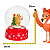 Cenario Globo de Água Ginger Som e Neve 18cm 1Unid DG2818 - Imagem 3