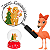 Cenario Globo de Água Ginger Som e Neve 18cm 1Unid DG2818 - Imagem 2