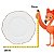Prato Raso De Jantar Maldivas Branco Fio De Ouro 28cm CJ6 - Imagem 3