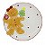 Prato Natalino P/ Sobremesa Ginger Branco/Marrom 21cm  1Unid MP1781 - Imagem 1