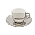 Xícara De Café 90ml Prata C/Pires E Suporte Porcelana CJ6 18059 - Imagem 4