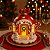 Casinha Natalina De Doces C/LED 14cm 3AAA 1unid RS3759 - Imagem 2