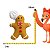 Mini Pelucia Gingerbread Cozinheiro 15cm 1055976 1Un Cromus - Imagem 3