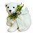 Boneco Natalino Urso Com Filhote Branco 22cm C/1unid BC3364 - Imagem 1