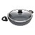 Panela Wok De Indução C/Tampa Vidro Granilite Cinza 28cm 21275 - Imagem 1