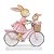 Coelho De Pascoa Flower  passeio De Bike 36x33x12cm Resina  1Unid 1099904 - Imagem 3