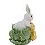 Coelho De Pascoa Flower  Xicara De Alface e Pintinho Resina 16cm 1Unid 1094514 - Imagem 3