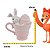 Coelho De Pascoa Tea Party Na Caneca Rosa 15cm 1094503 1Unid - Imagem 3
