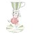 Coelho De Pascoa Tea Party Bailarina Cha 24cm 1067847 1Unid - Imagem 1