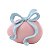 Candelabro Castiçal Porta Velas De Pascoa Pastries Ovo Rosa C/ Laço 9x8cm 1067835 - Imagem 1