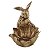Coelho Pascoa Goldy Dourado C/ Borboleta Em Resina 13cm 1094432 1Unid - Imagem 2
