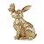 Coelho Pascoa Goldy Dourado C/ Borboleta Em Resina 13cm 1094433 1Unid - Imagem 3