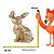 Coelho Pascoa Goldy Dourado C/ Borboleta Em Resina 13cm 1094433 1Unid - Imagem 4