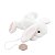 Pelucia De Páscoa Coelho Plush Pelúcia Magnetico De Ombro Branco 6cm 1095515 - Imagem 1