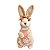 Coelho Da Páscoa Banoffee C/ Flores Com Avental C/1un 35cm 1012850 - Imagem 1