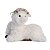 Pelucia De Páscoa Ovelha Deitada C/ Flores 21x18cm 1099193 - Imagem 1